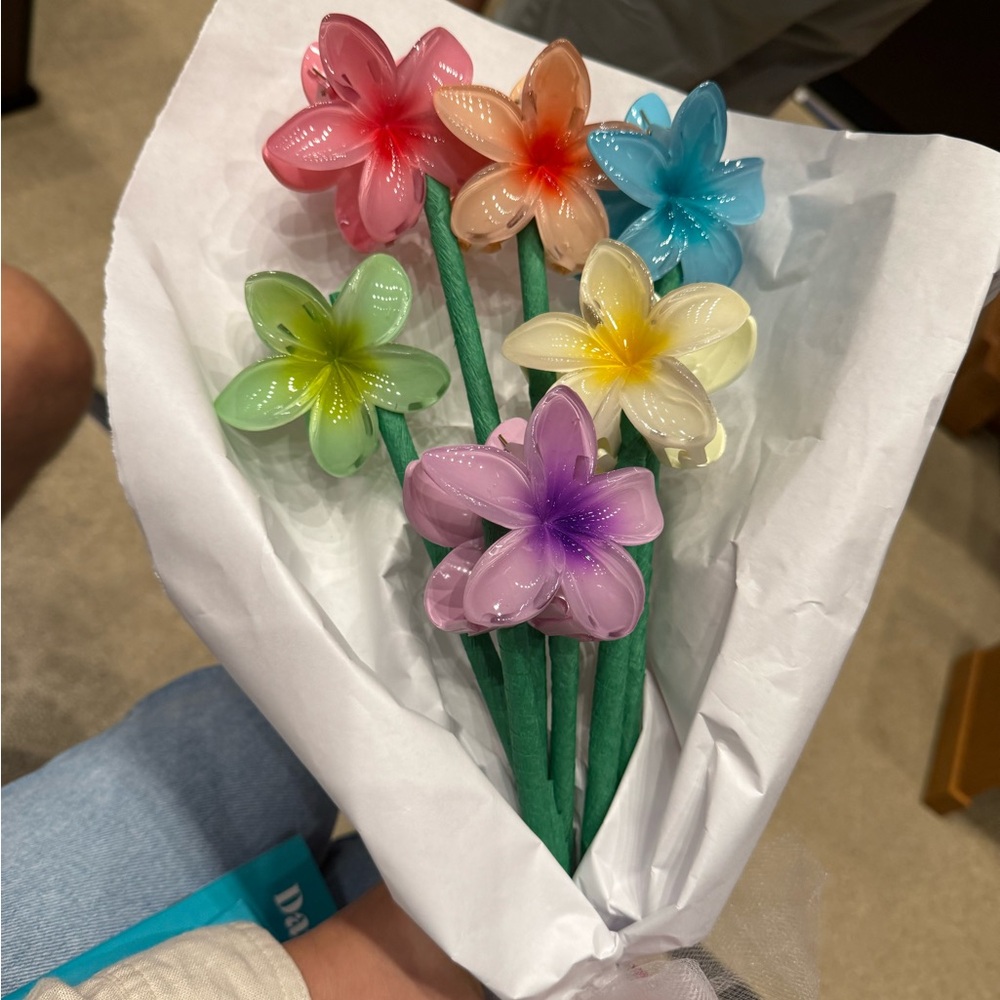 Colorful Hair Clip Flower Bouquet